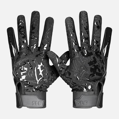 Black Sticky Football Receiver Gloves