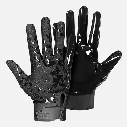 Black Sticky Football Receiver Gloves