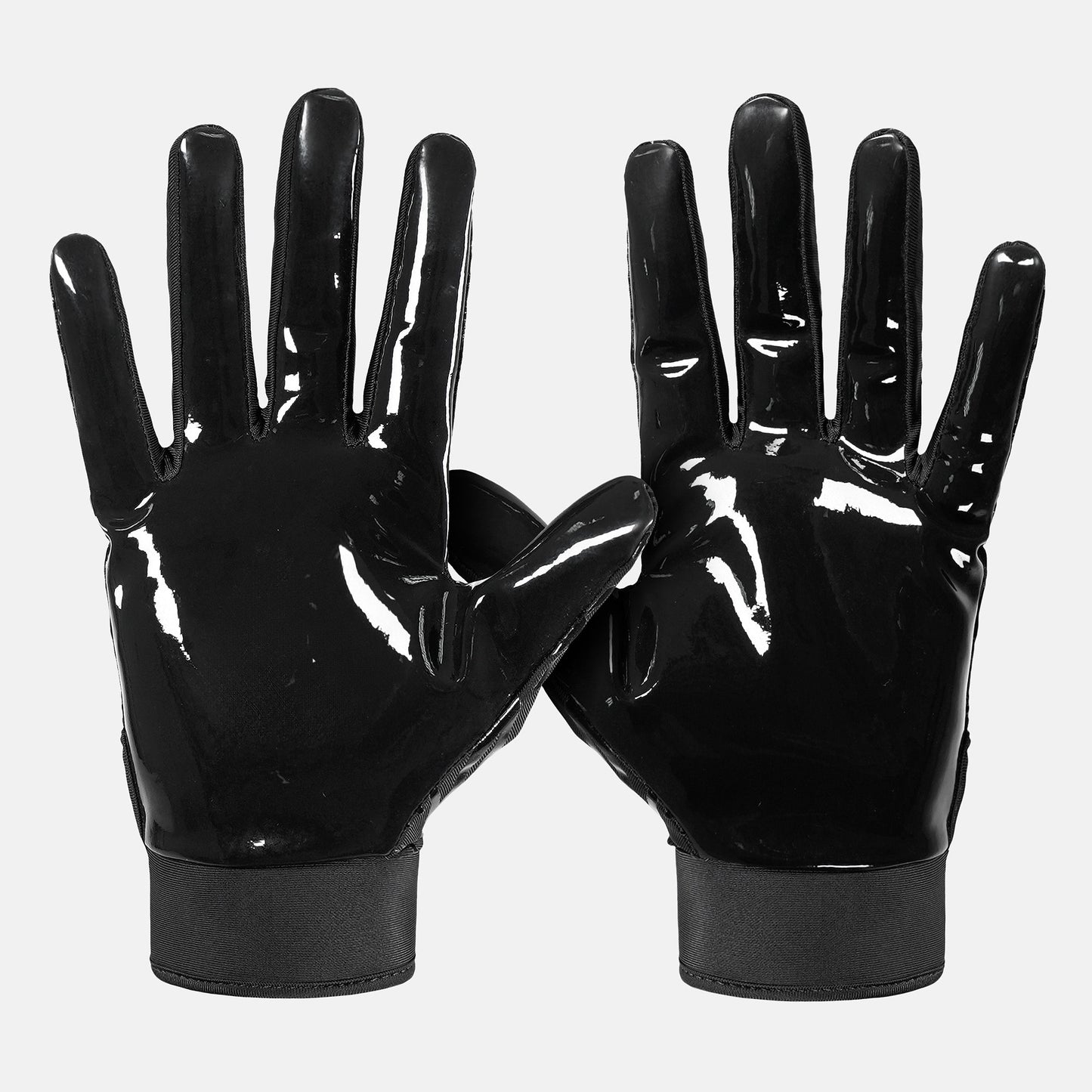 Black Sticky Football Receiver Gloves
