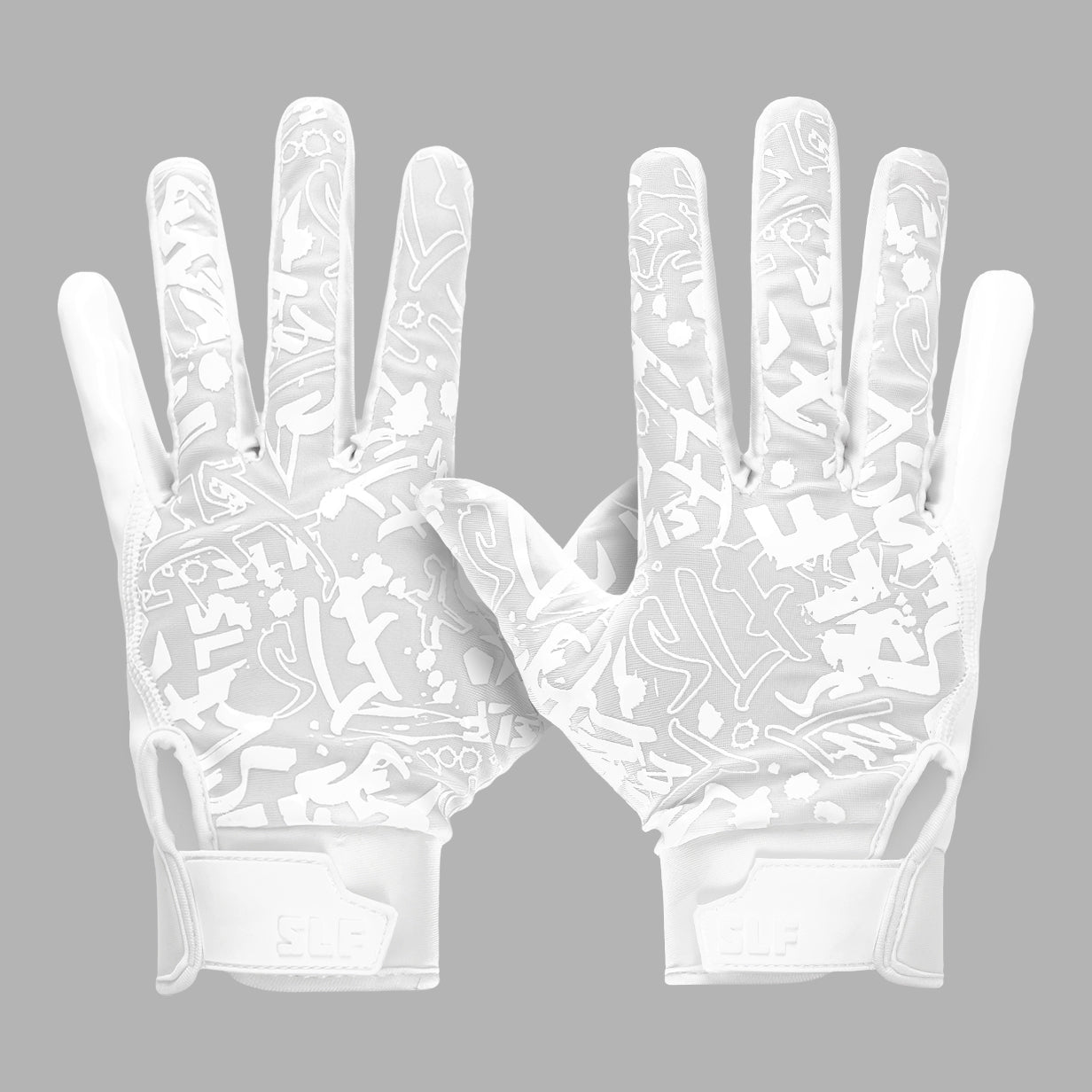 White Sticky Football Receiver Gloves
