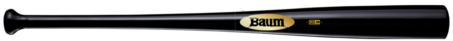 Baum Bat Maple Gold Flared Handle Stock Black Baseball Bat (-3): BBMFGSTOCKPRO-BK