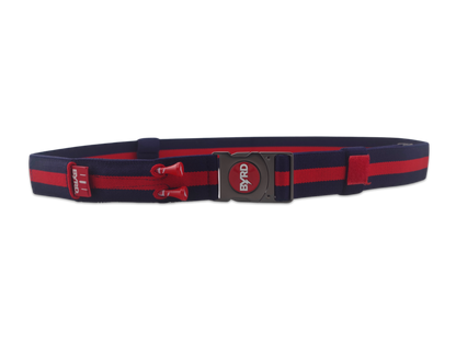 THE BYRD GOLF BELT - Blue/Red Stripe