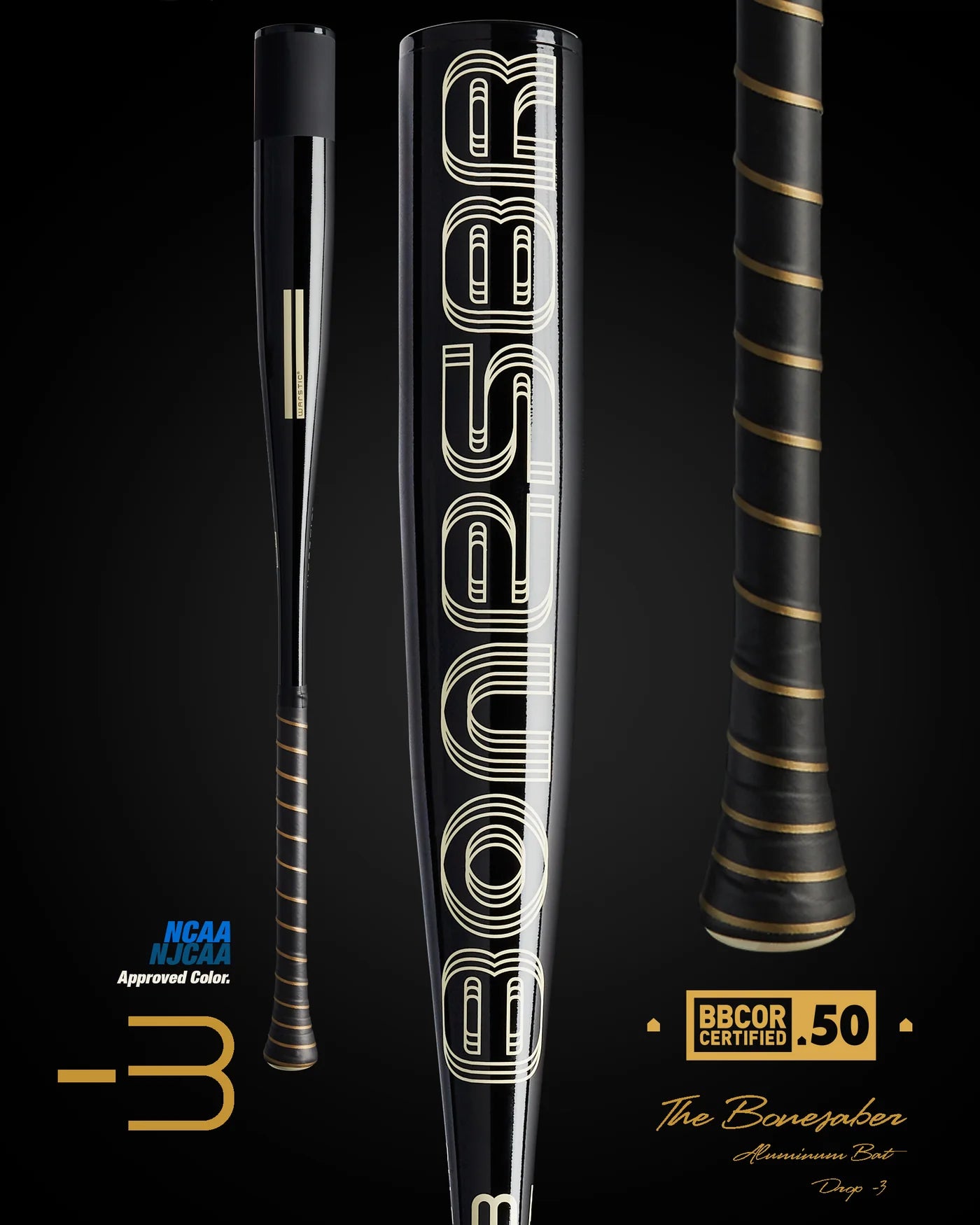 Warstic Bonesaber Black Cobra BBCOR Baseball Bat