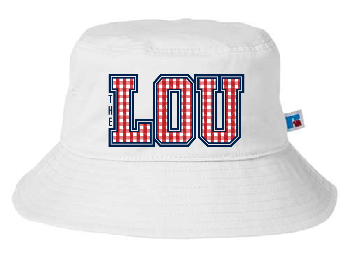 Prime Sports The Lou Bucket Hat Red Gingham Logo