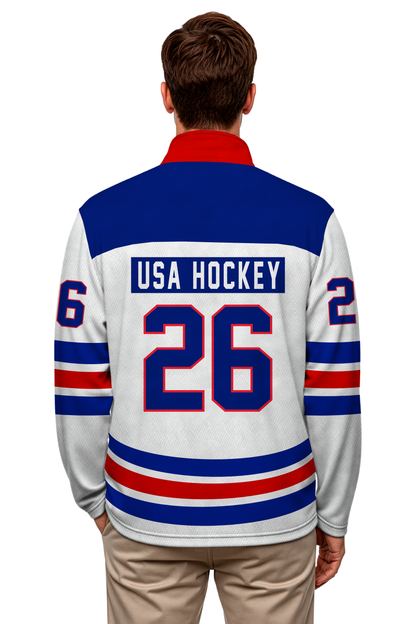 USA Hockey 2026 Replica Lightweight White 1/4 Zip Pullover- Some sizes will ship by 02/28/26