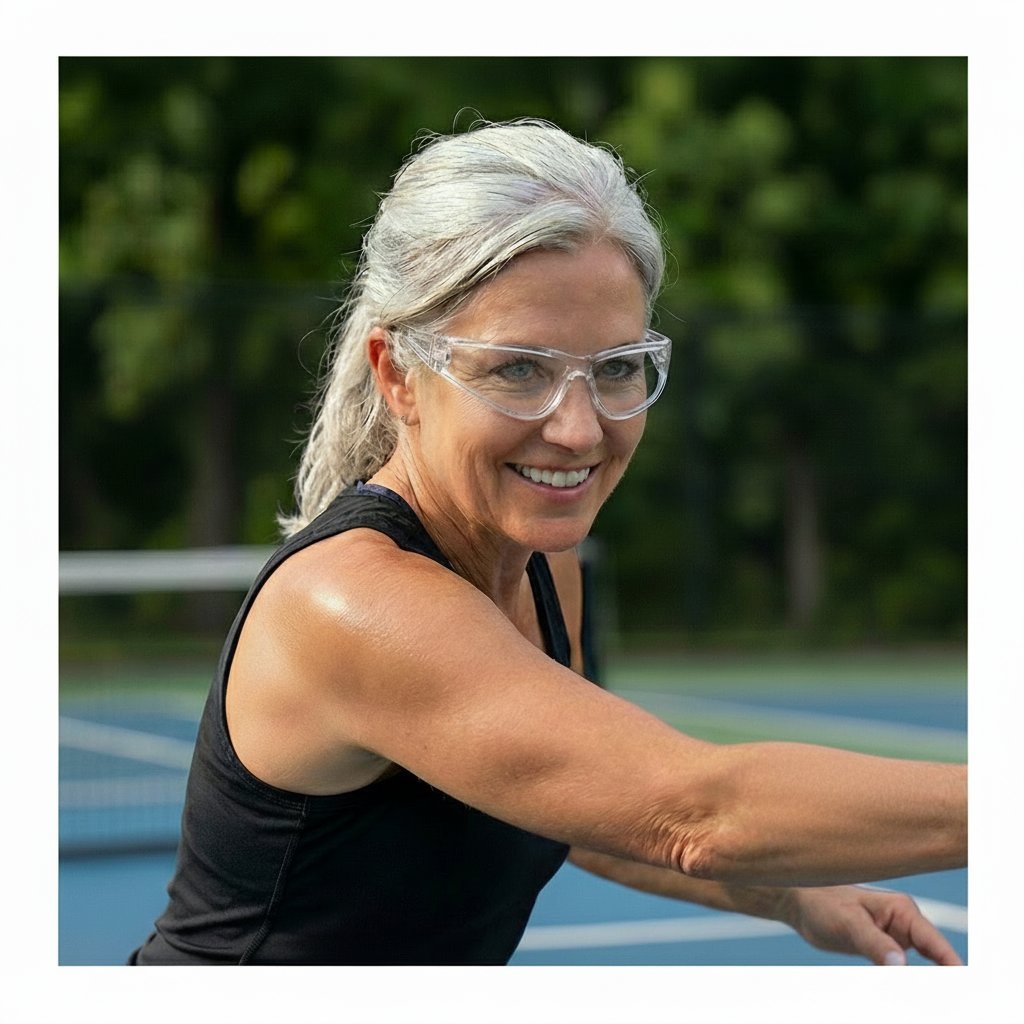 Crystal Pickleball Shield – Fog-Free Sport Glasses for Court Play