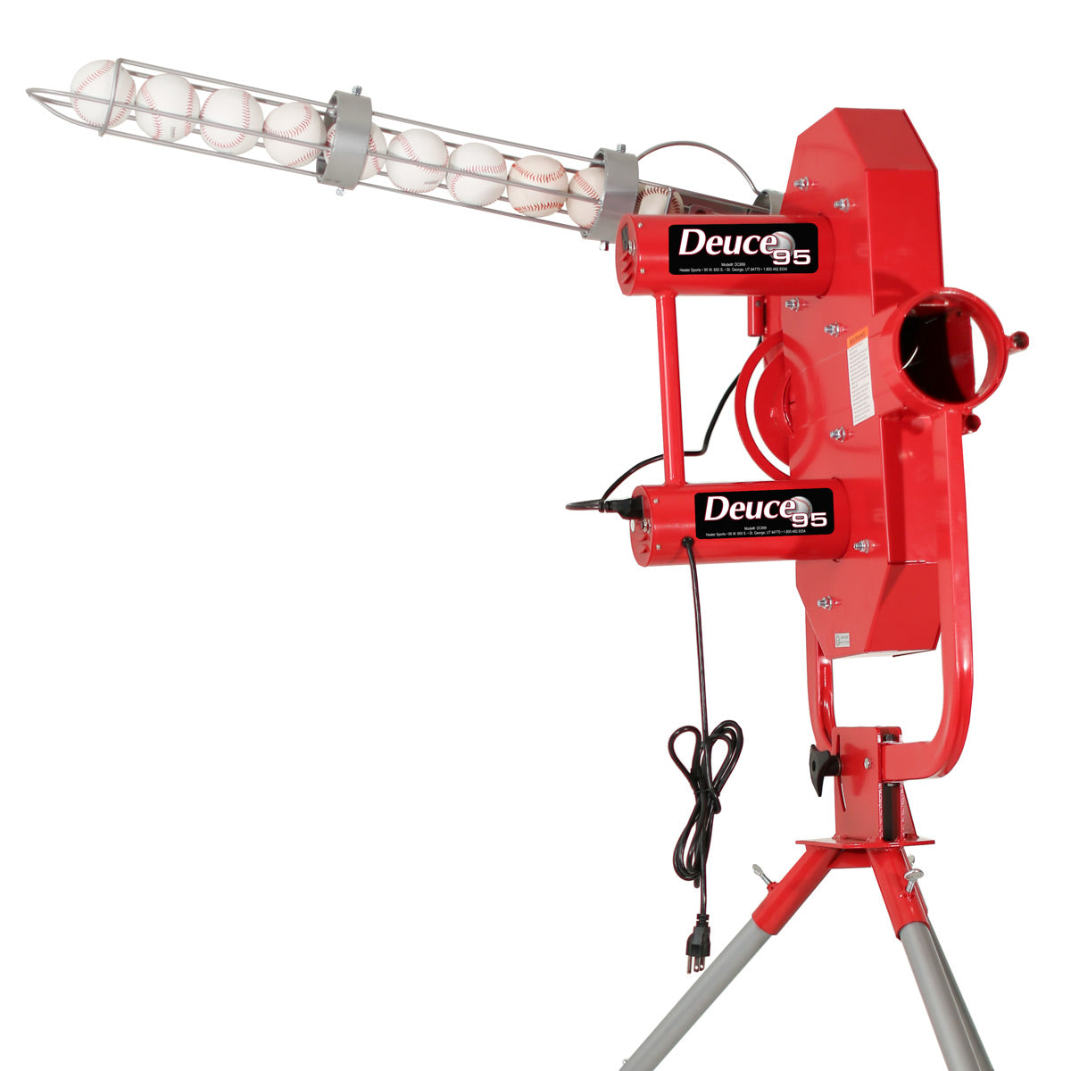Heater Deuce 95 MPH Pitching Machine w/ Feeder & Xtender 48' Batting Cage