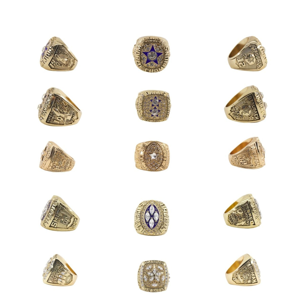 Dallas Football Championship Ring Set – 5-Time Champions Collectible