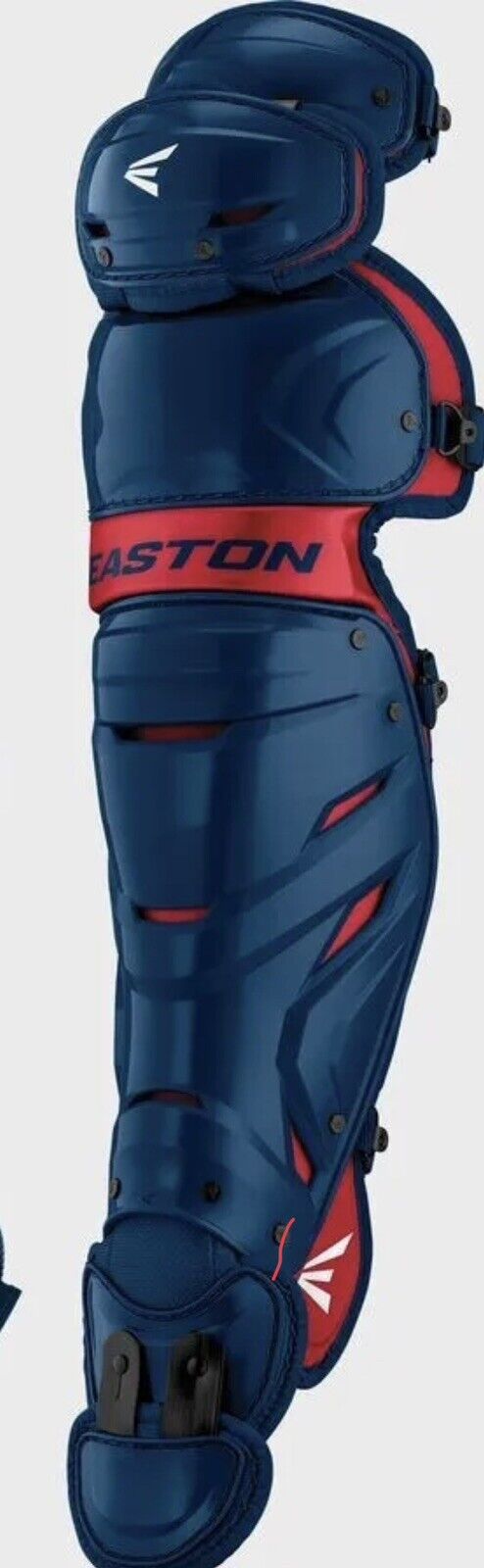 Easton Elite X Catcher's Leg Guards Adult Navy/Scarlet