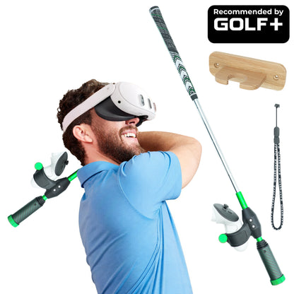 DriVR Elite Chrome - Stepped Steel Weighted Golf Club  - Compatible with Quest 2, 3/3s, and Pro
