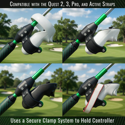 DriVR Elite Chrome - Stepped Steel Weighted Golf Club  - Compatible with Quest 2, 3/3s, and Pro