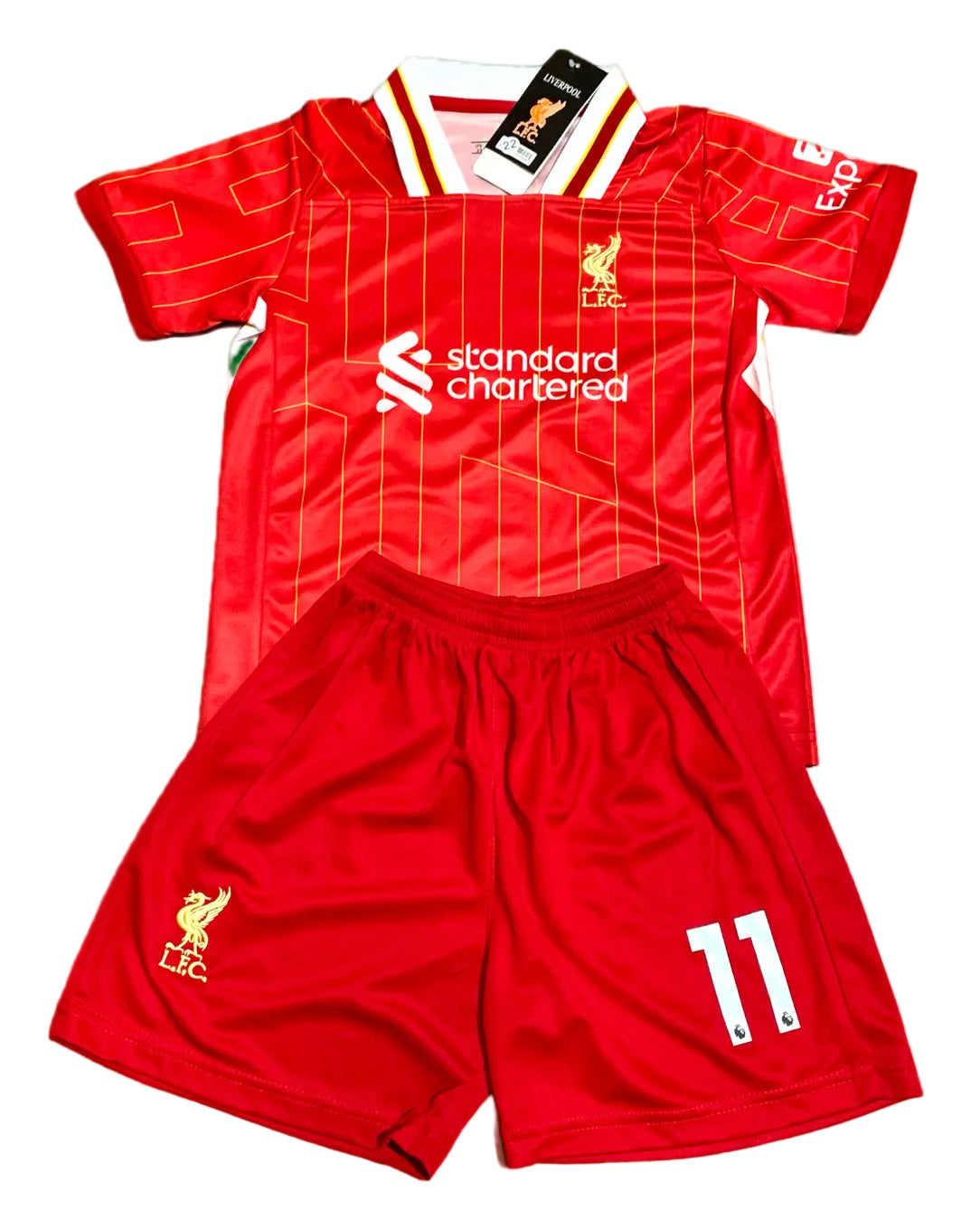 Mohamed Salah Liverpool Kids Jersey Set Soccer Football Toddler Youth Uniform Kit
