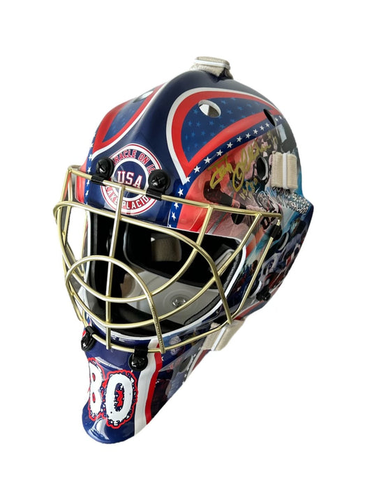 Jack O'Callahan USA Hockey Miracle on Ice 1980 Gold Full Size Goalie Mask