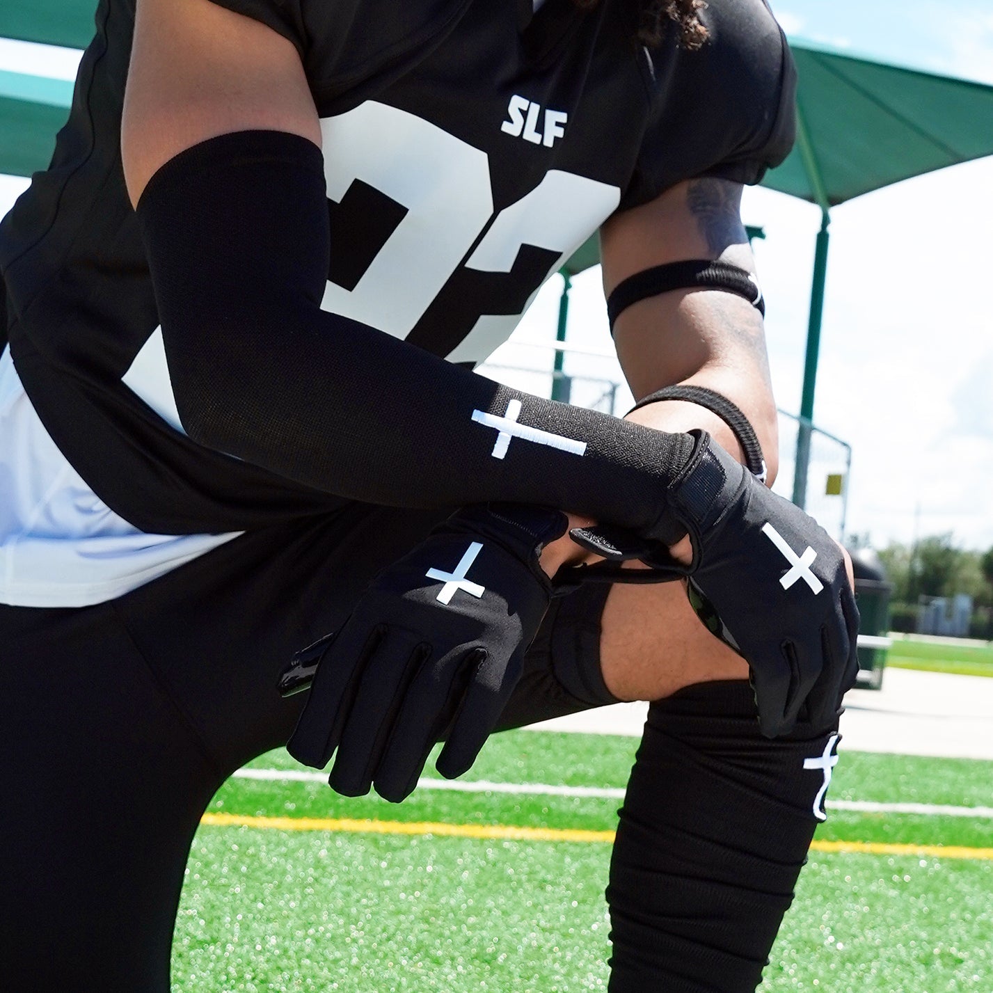 Faith Cross Sticky Football Receiver Gloves