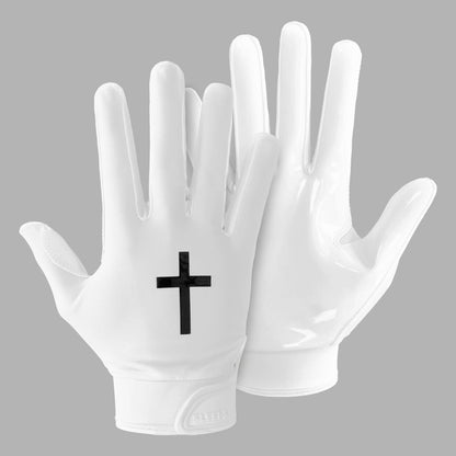 Faith Cross Sticky Football Receiver Gloves