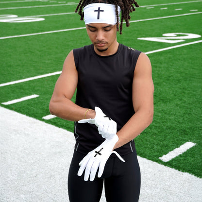 Faith Cross Sticky Football Receiver Gloves