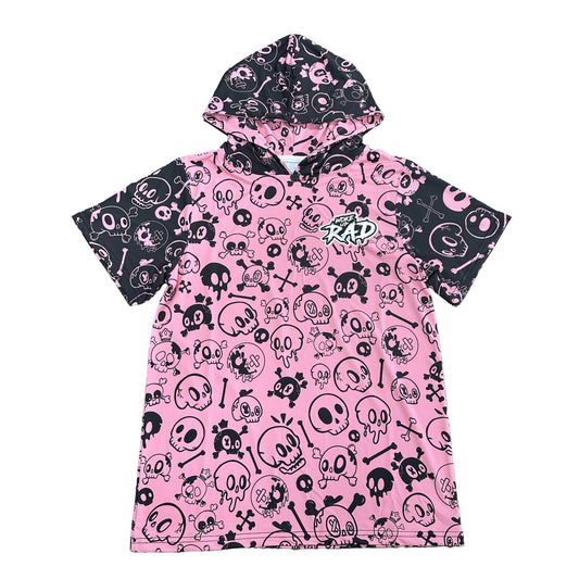 Woke Up RAD - Premium Short Sleeve Hooded Tee (Graveyard Grind)