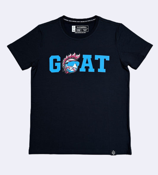GOAT Youth Tee - Black/Blue V2