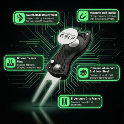 Foldable 5-in-1 Divot Tool with Magnetic Ball Marker