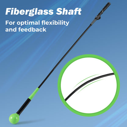 Golf Swing Trainer Aid 47inch/40inch/31.5inch Warm-up Practice Stick with Weighted Head for Grip