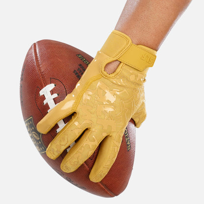 Hue Gold Sticky Football Receiver Gloves