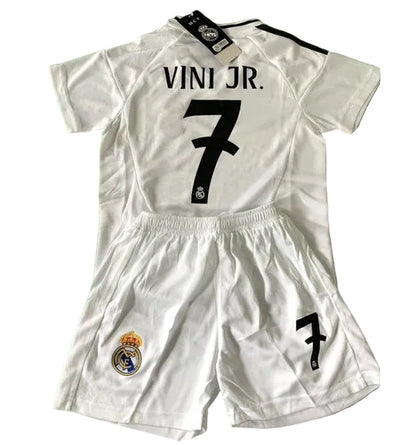 Vini Jr Kids Soccer Jersey Real Madrid Youth and Toddler Sizes
