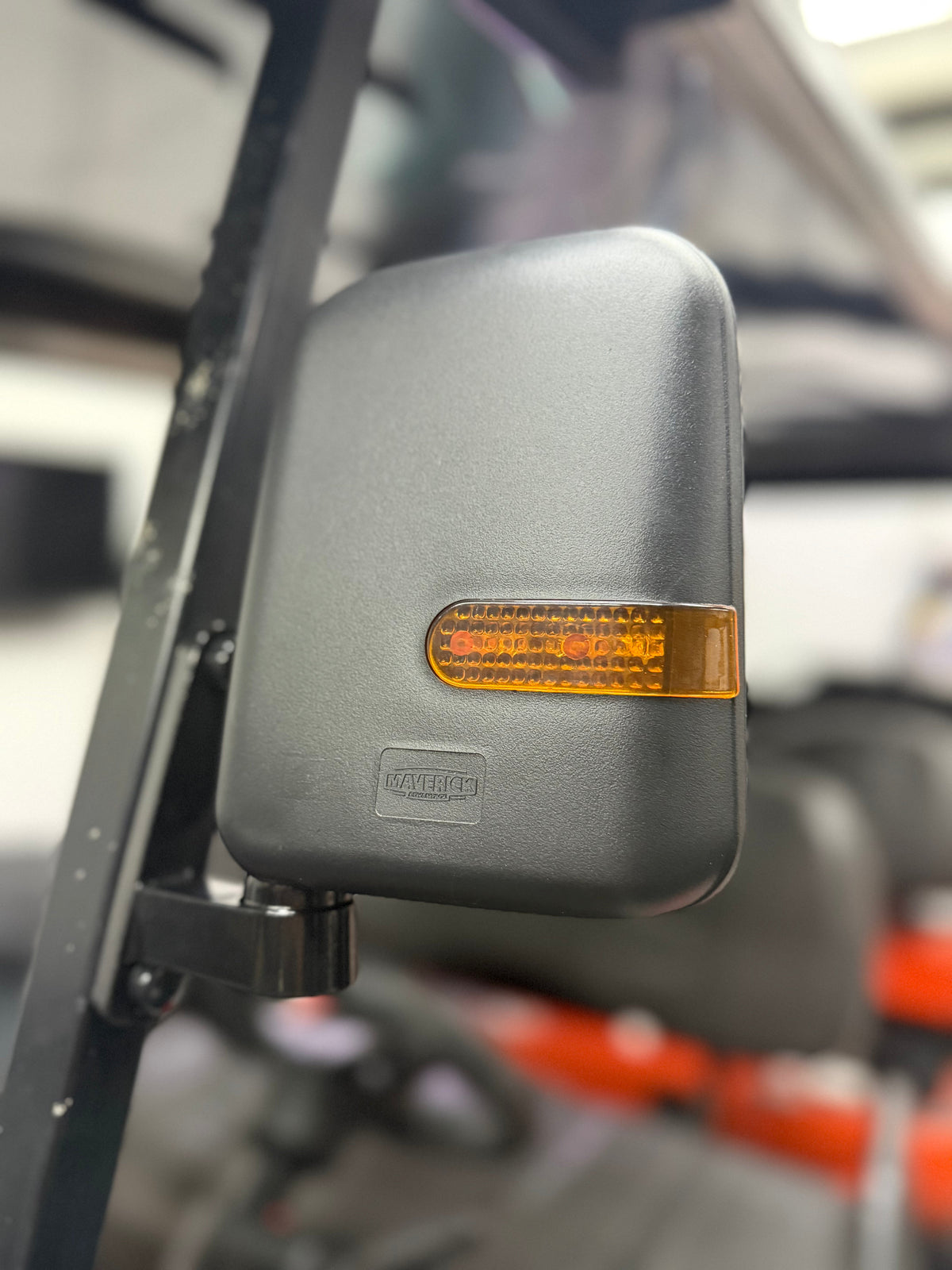 Low Speed Living Golf Cart LED Side View Mirror Set w/ Integrated Turn Signals - Metal Brackets