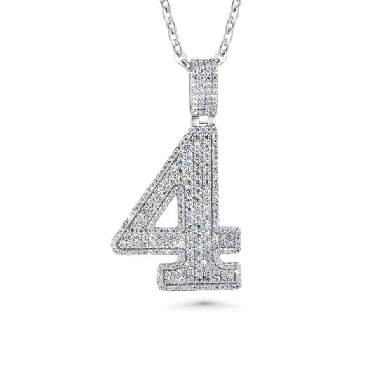 XL Iced Out Jersey Number Necklace