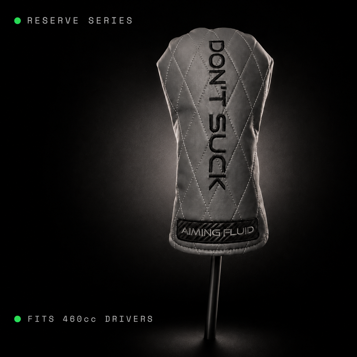 DON'T SUCK™ Reserve — Smoke Driver Headcover (Gunmetal, 460cc)