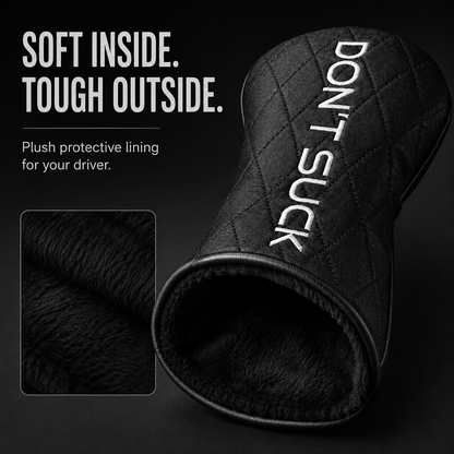 Don’t Suck™ Driver Headcover — Premium Black Diamond Quilted Fit (460cc)