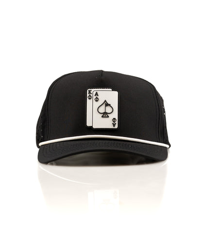 Ace/King Black - Perforated Rope Hat