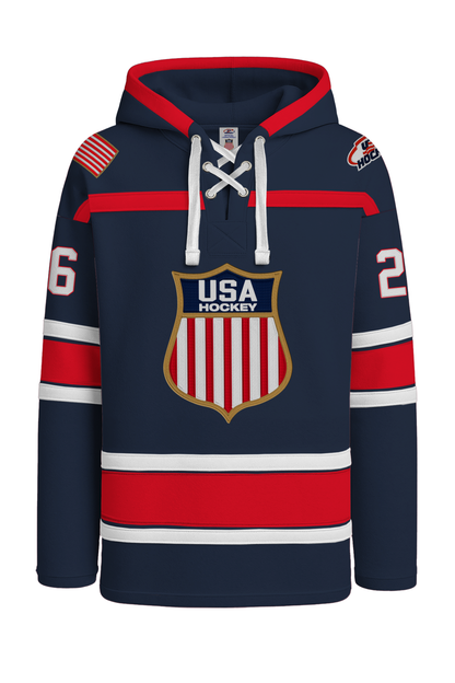 Kendall Coyne USA Hockey Embroidered Navy Lace Cotton Hoodie