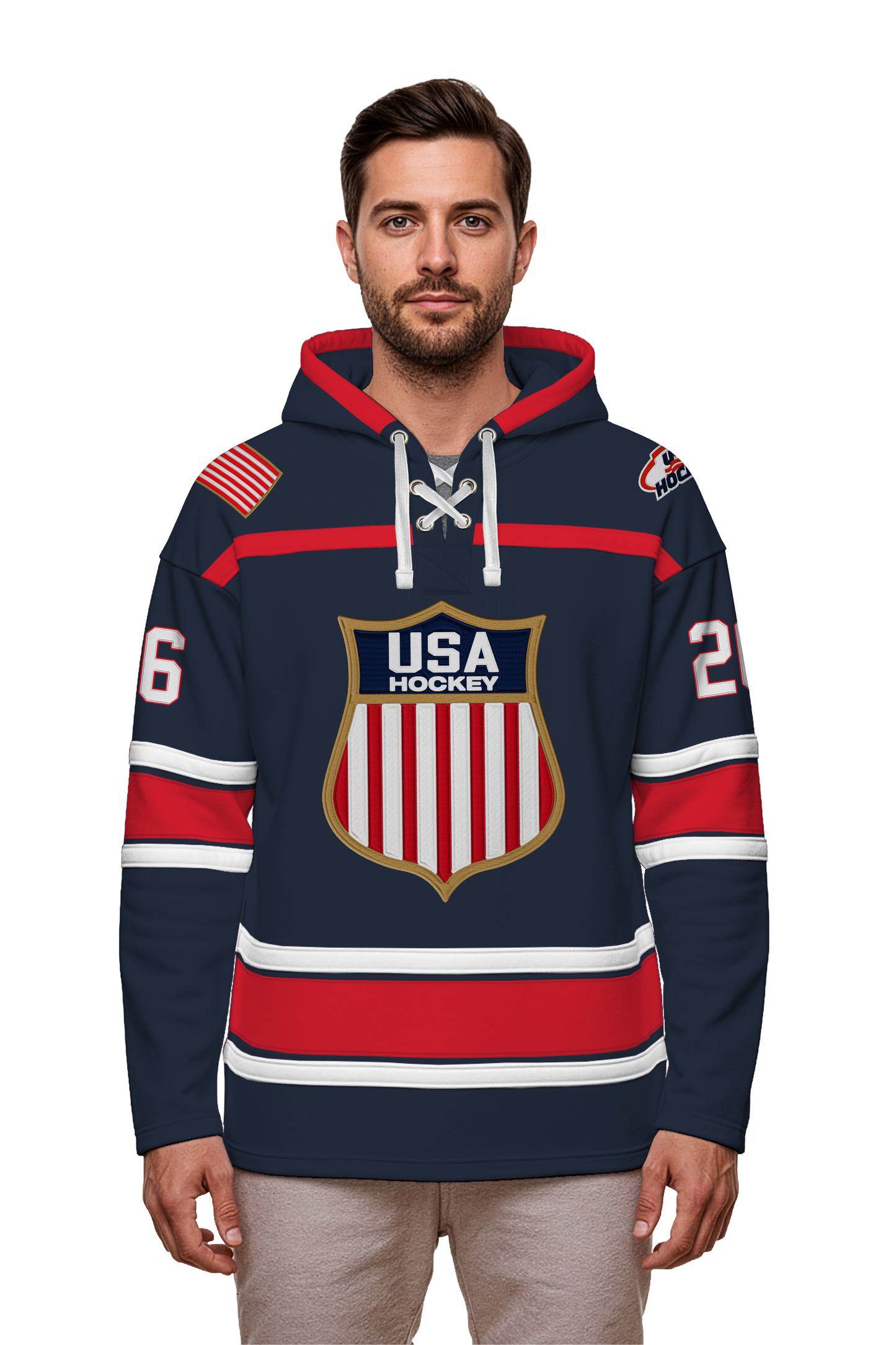 Kendall Coyne USA Hockey Embroidered Navy Lace Cotton Hoodie