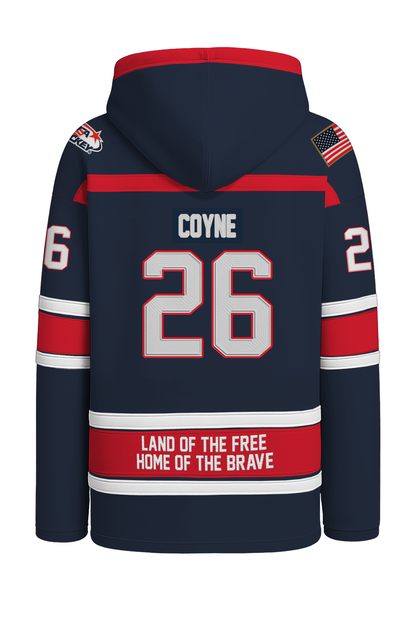 Kendall Coyne USA Hockey Embroidered Navy Lace Cotton Hoodie