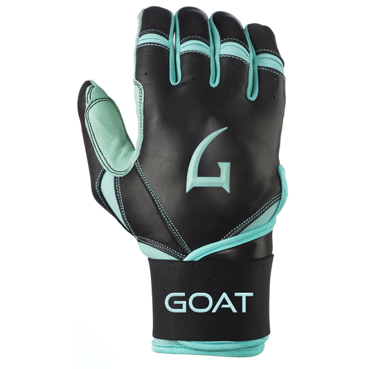 Origin Series Long Cuff Black and Mint Batting Gloves