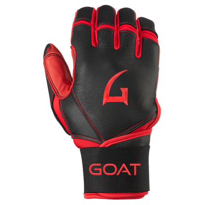 Origin Series Long Cuff Black and Red Batting Gloves