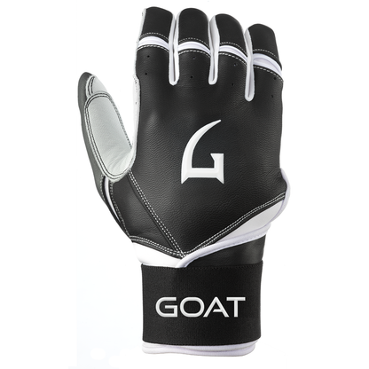 Origin Series Long Cuff Black and White Batting Gloves
