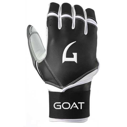 Origin Series Long Cuff Black and White Batting Gloves