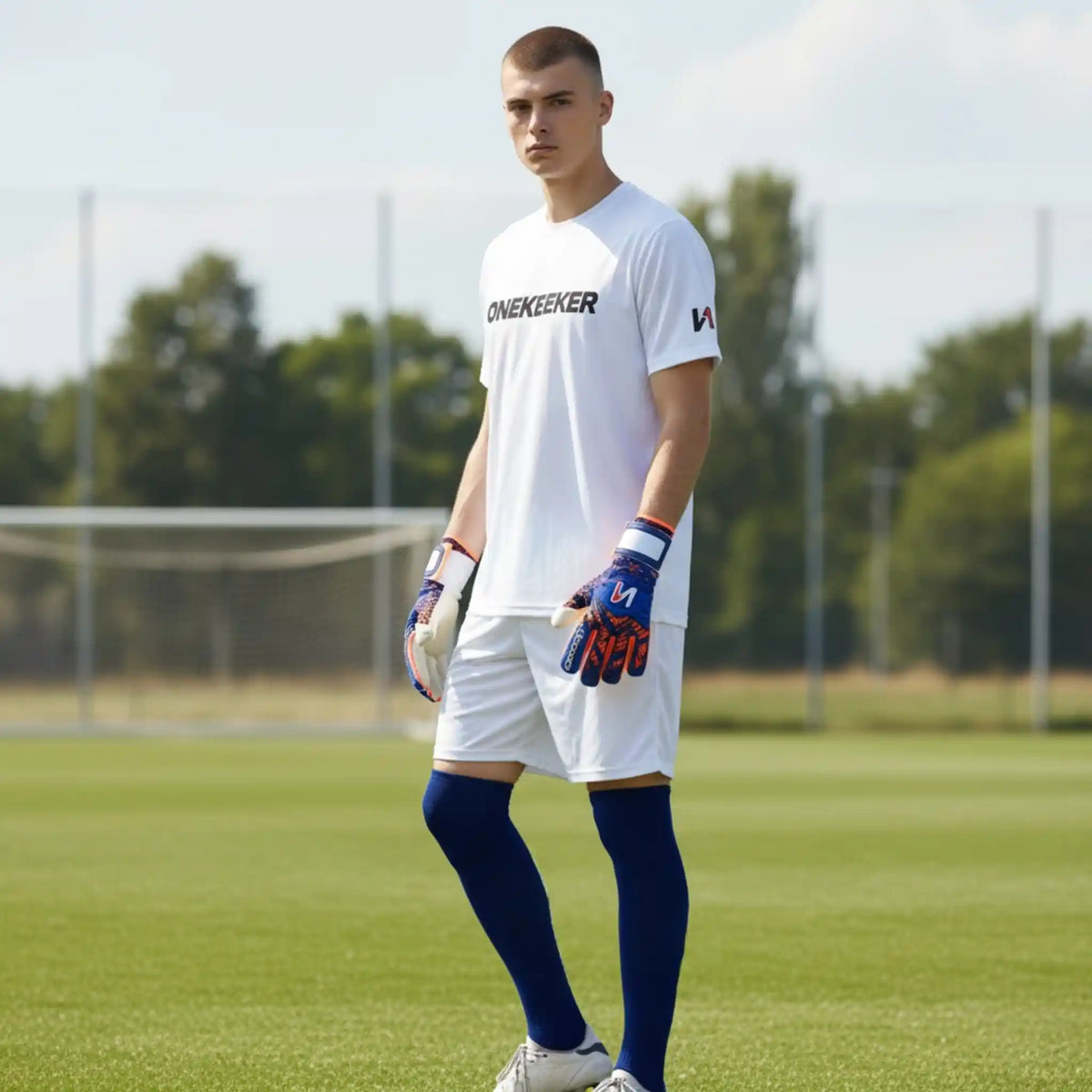 Long Knee-High Anti-Slip Grip Sports Socks (No Logo)