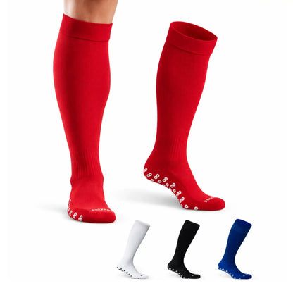 Long Knee-High Anti-Slip Grip Sports Socks (No Logo)
