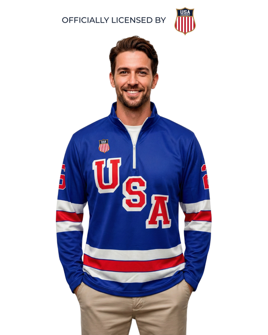USA Hockey 2026 Replica Lightweight Blue 1/4 Zip Pullover- Will ship by 02/28/26