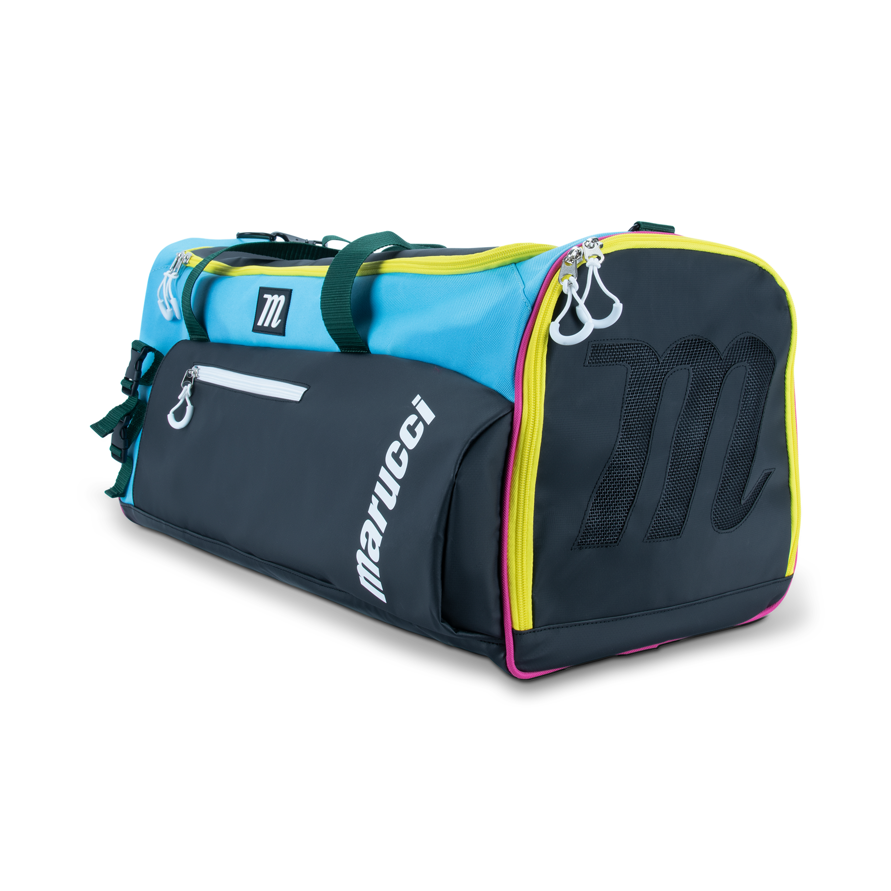Marucci Pro Utility Duffel Bag V3 Black/Teal/Yellow: MB3PUDB-BK/TL Marucci Pro Utility Duffel Bag V3 Black/Teal/Yellow: MB3PUDB-BK/TL