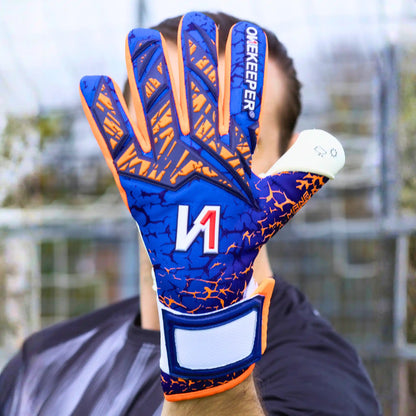 Mana Blue and Orange Goalkeeper Gloves