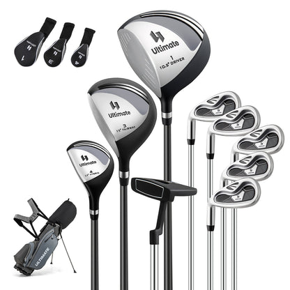 Mens LeftHanded Complete Golf Clubs and Bag Set Portable Lightweight Golf Stand Bag