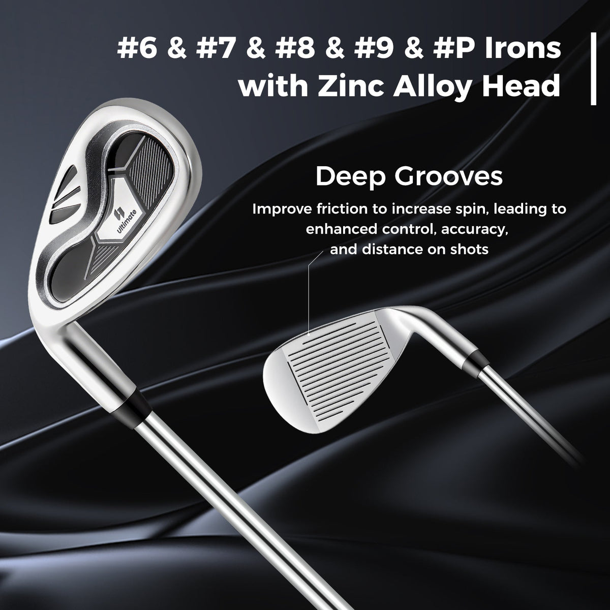 Mens LeftHanded Complete Golf Clubs and Bag Set Portable Lightweight Golf Stand Bag