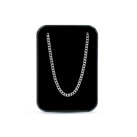 Micro Silver Cuban Link Chain | 3.5mm | Stainless Steel
