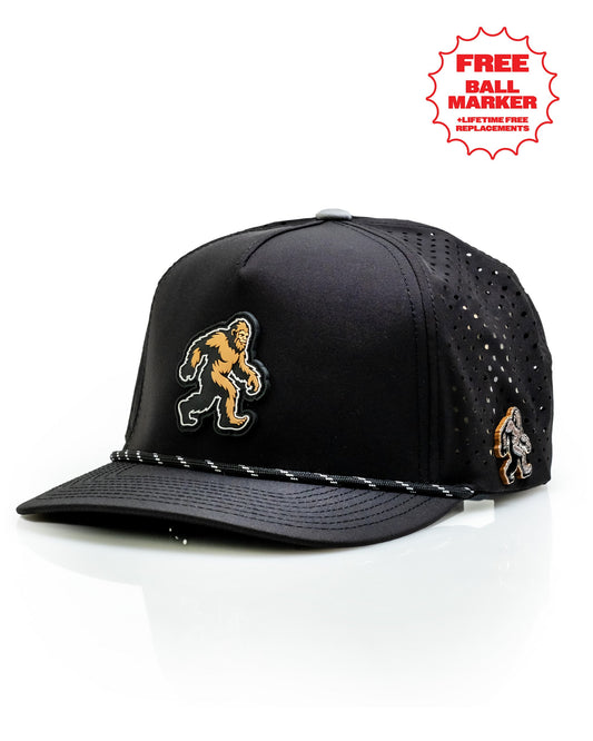Sasquatch Black - Perforated Rope Hat