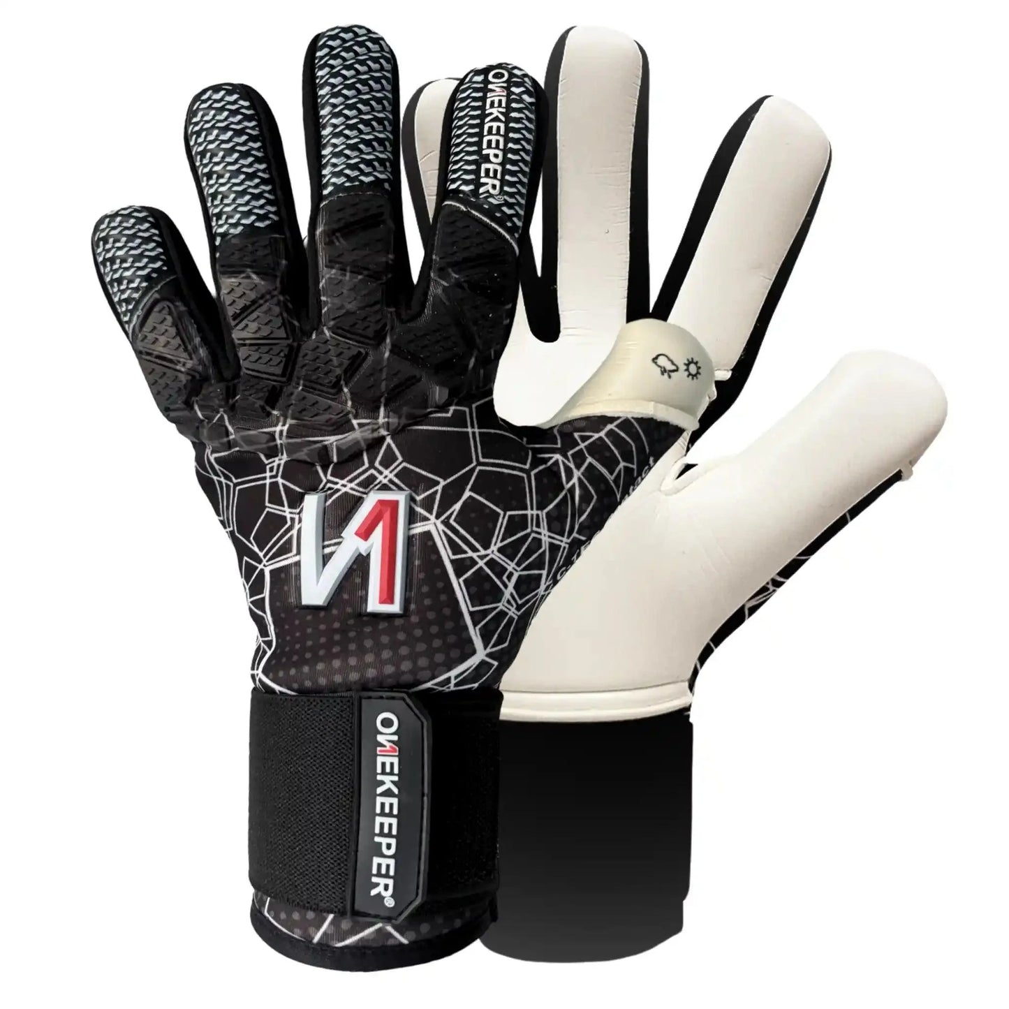 C-TEC Black and White with Thin Neoprene Backhand for Cold Weather