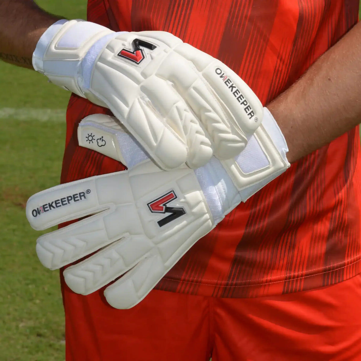 Retro Rollfinger Goalkeeper Gloves - No Finger Protection