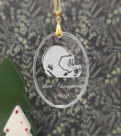 LaserGram Christmas Ornament, Baseball Coach, Personalized Engraving Included (Oval Shape)